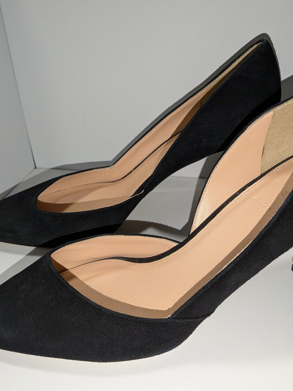 J. Crew Collette Black Suede D'Orsay Kitten Heel Shoes - Picture 5 of 10